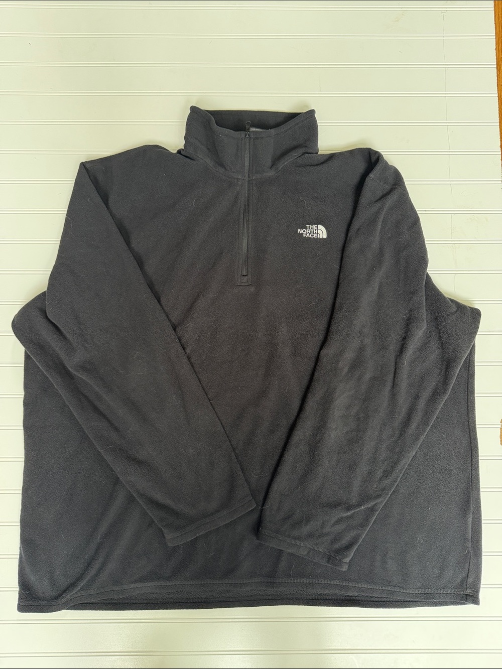 (126)The North Face Men’s 3XL Black 1/4 Zip Fleece Pullover Jacket XXXL